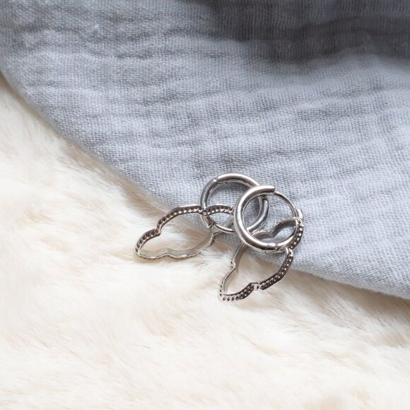 BRAND NEW Kendra Scott Abbie Convertible Huggie Earrings Silver - Picture 1 of 2